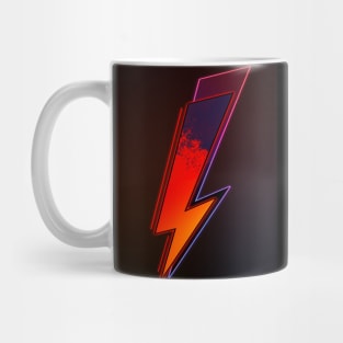 Volcanic Bolt - Neon 80's Pop Retro Graphic + Background Mug